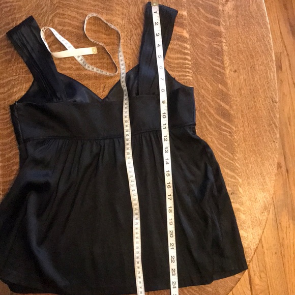 Arden B Black Silk Embellished Cami Tank Pleated - Picture 7 of 7